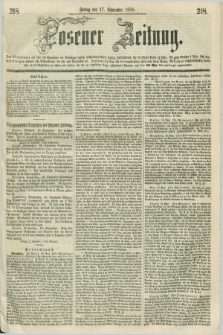 Posener Zeitung. 1858, [№] 218 (17 September) + dod.