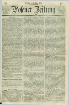 Posener Zeitung. 1858, [№] 231 (2 Oktober) + dod.