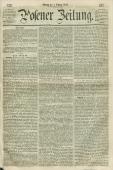 Posener Zeitung. 1858, [№] 232 (4 Oktober) + dod.