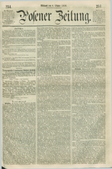 Posener Zeitung. 1858, [№] 234 (6 Oktober) + dod.