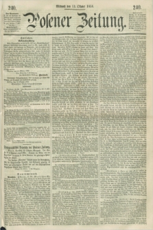 Posener Zeitung. 1858, [№] 240 (13 Oktober) + dod.