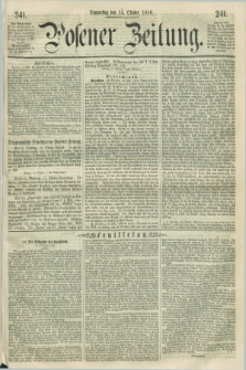Posener Zeitung. 1858, [№] 241 (14 Oktober) + dod.