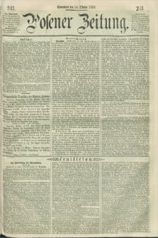 Posener Zeitung. 1858, [№] 243 (16 Oktober) + dod.