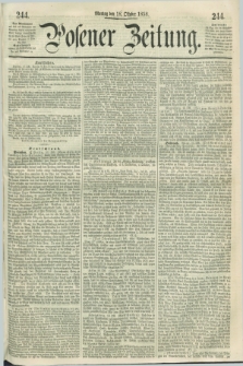 Posener Zeitung. 1858, [№] 244 (18 Oktober) + dod.