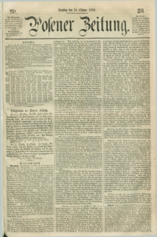 Posener Zeitung. 1858, [№] 251 (26 Oktober) + dod.