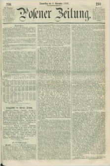 Posener Zeitung. 1858, [№] 259 (4 November) + dod.