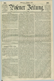 Posener Zeitung. 1858, [№] 260 (5 November) + dod.