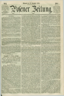 Posener Zeitung. 1858, [№] 264 (10 November) + dod.