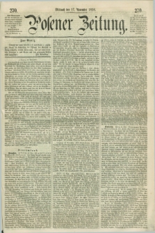 Posener Zeitung. 1858, [№] 270 (17 November) + dod.