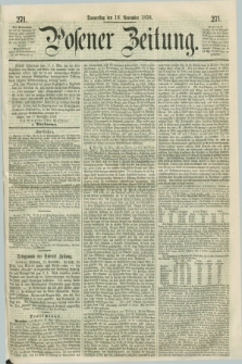 Posener Zeitung. 1858, [№] 271 (18 November) + dod.