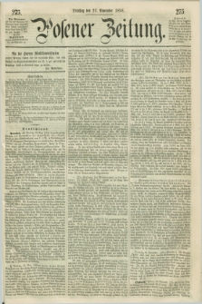 Posener Zeitung. 1858, [№] 275 (23 November) + dod.