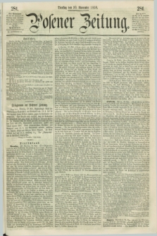 Posener Zeitung. 1858, [№] 281 (30 November) + dod.