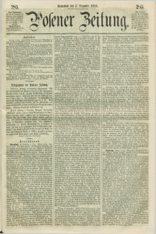 Posener Zeitung. 1858, [№] 285 (4 Dezember) + dod.