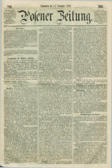 Posener Zeitung. 1858, [№] 291 (11 Dezember) + dod.