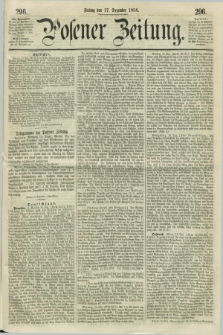 Posener Zeitung. 1858, [№] 296 (17 Dezember) + dod.