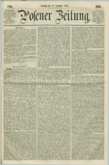 Posener Zeitung. 1858, [№] 299 (21 Dezember) + dod.