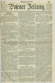 Posener Zeitung. 1859, [№] 113 (16 Mai) + dod.