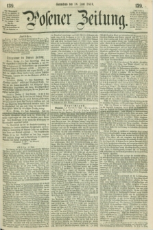 Posener Zeitung. 1859, [№] 139 (18 Juni) + dod.