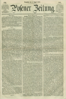 Posener Zeitung. 1859, [№] 181 (6 August) + dod.