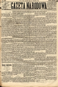 Gazeta Narodowa. 1884, nr 84