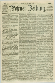 Posener Zeitung. 1859, [№] 190 (17 August) + dod.