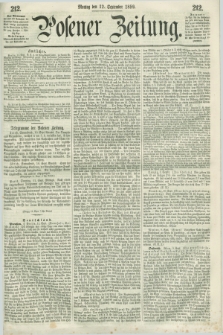 Posener Zeitung. 1859, [№] 212 (12 September) + dod.