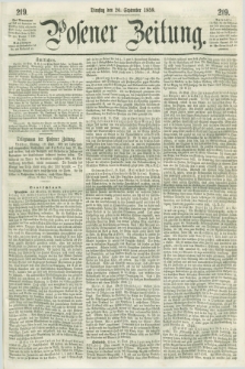 Posener Zeitung. 1859, [№] 219 (20 September) + dod.
