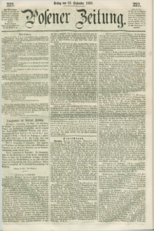 Posener Zeitung. 1859, [№] 222 (23 September) + dod.