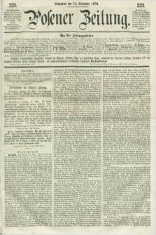 Posener Zeitung. 1859, [№] 223 (24 September) + dod.