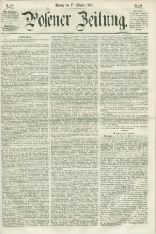 Posener Zeitung. 1859, [№] 242 (17 Oktober) + dod.