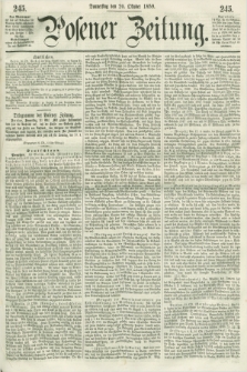 Posener Zeitung. 1859, [№] 245 (20 Oktober) + dod.