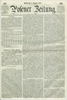 Posener Zeitung. 1859, [№] 256 (2 November) + dod.
