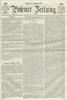 Posener Zeitung. 1859, [№] 260 (7 November) + dod.