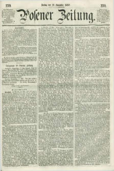 Posener Zeitung. 1859, [№] 270 (18 November) + dod.