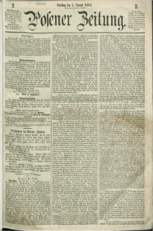 Posener Zeitung. 1860, [№] 2 (3 Januar) + dod.