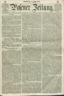 Posener Zeitung. 1860, [№] 12 (14 Januar) + dod.