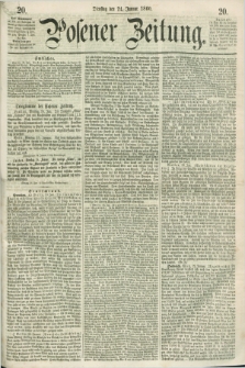 Posener Zeitung. 1860, [№] 20 (24 Januar) + dod.