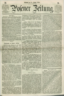 Posener Zeitung. 1860, [№] 21 (25 Januar) + dod.