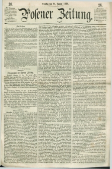 Posener Zeitung. 1860, [№] 26 (31 Januar) + dod.