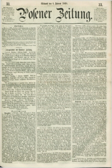 Posener Zeitung. 1860, [№] 33 (8 Februar) + dod.