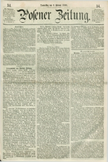 Posener Zeitung. 1860, [№] 34 (9 Februar) + dod.