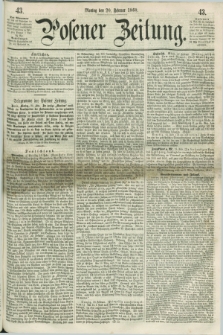 Posener Zeitung. 1860, [№] 43 (20 Februar) + dod.