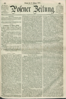 Posener Zeitung. 1860, [№] 49 (27 Februar) + dod.