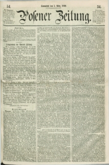 Posener Zeitung. 1860, [№] 54 (3 März) + dod.