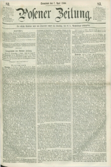 Posener Zeitung. 1860, [№] 83 (7 April) + dod.
