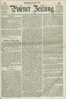 Posener Zeitung. 1860, [№] 94 (21 April) + dod.