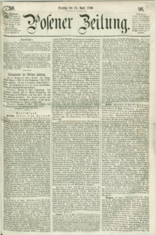 Posener Zeitung. 1860, [№] 96 (24 April) + dod.