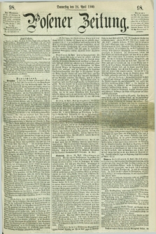 Posener Zeitung. 1860, [№] 98 (26 April) + dod.