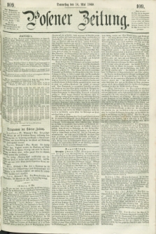 Posener Zeitung. 1860, [№] 109 (10 Mai) + dod.