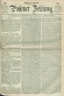 Posener Zeitung. 1860, [№] 114 (16 Mai) + dod.